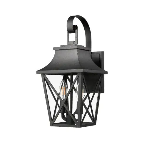 Black Outdoor Dual Wall Lights