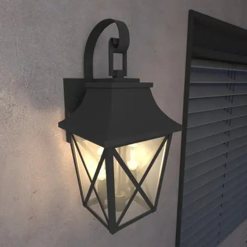 Black Outdoor Dual Wall Lights