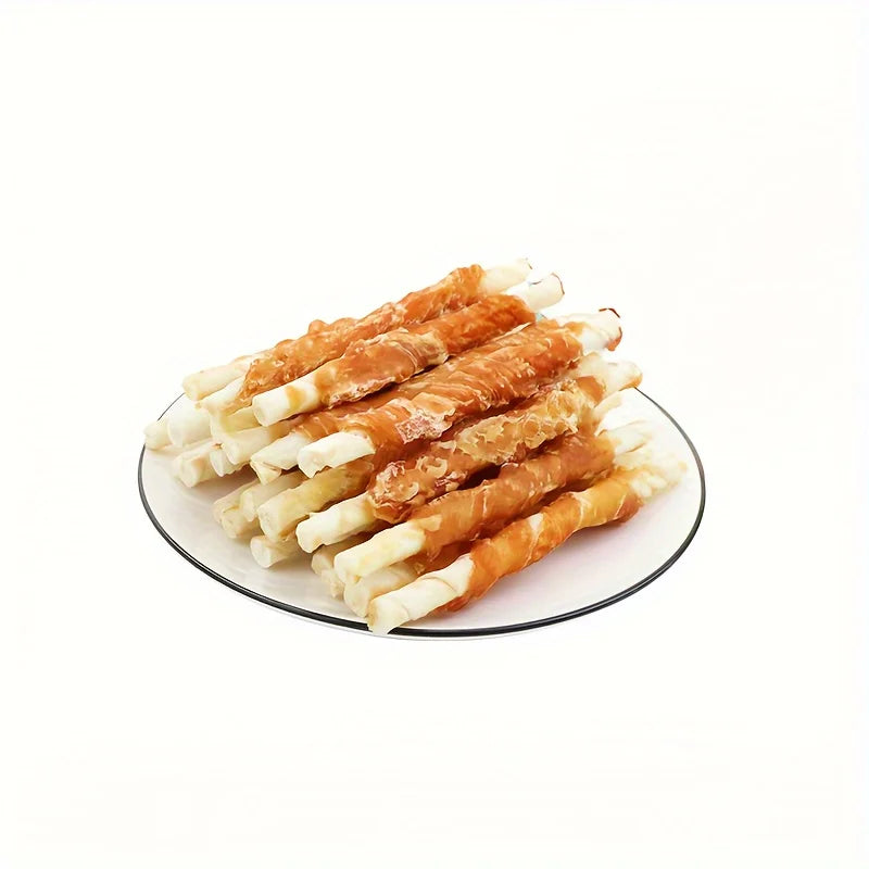 Chicken Wrapped Rawhide Sticks Dog Treats