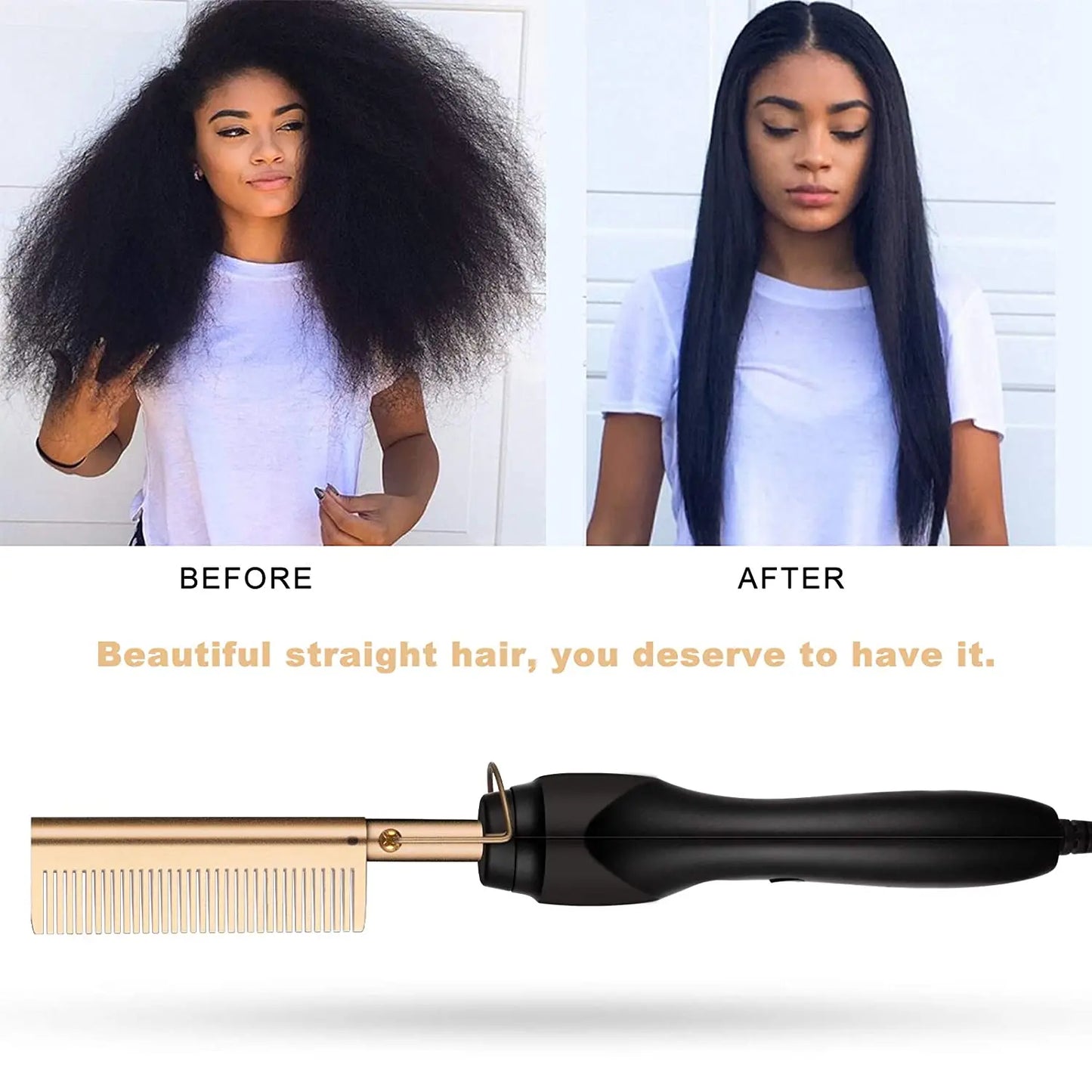 2 in 1 Hot Comb Hair Straightener