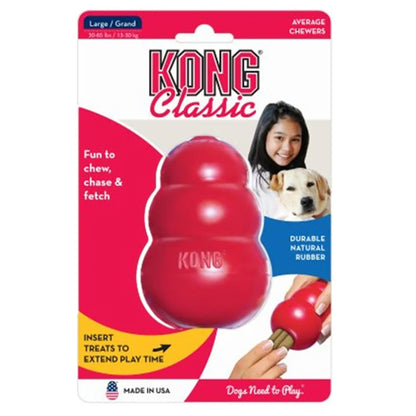 KONG Classic Natural Teething Rubber Dog Chew Toy