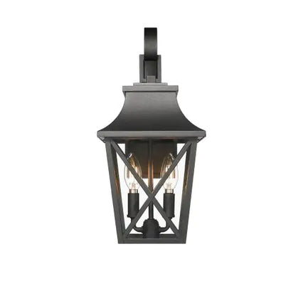 Black Outdoor Dual Wall Lights