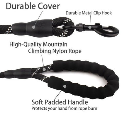 Reflective Dog Leash With Comfortable Padded Handle