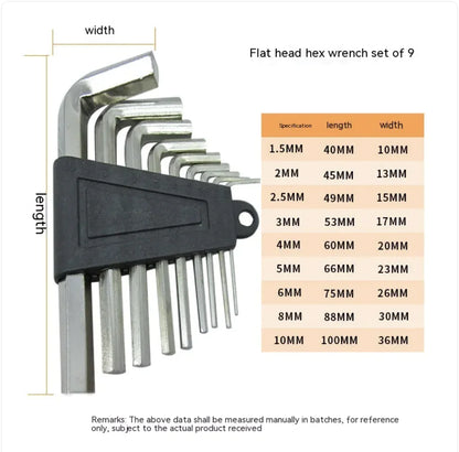 9-Piece Hexagonal Wrench Set