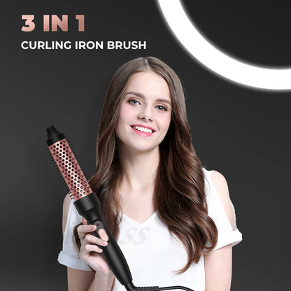 3 in 1 Thermal Brush, Hair Curler, And Comb