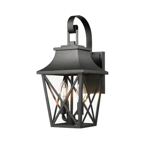 Black Outdoor Dual Wall Lights