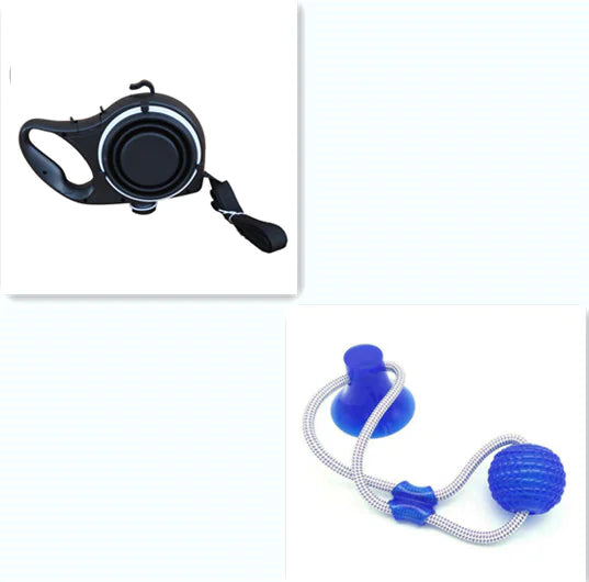 Pet Supplies With Water Bottle, Cup, Pet Rope