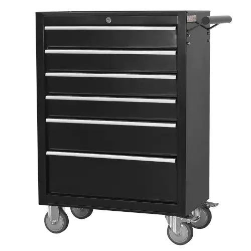 6-Drawer Rolling Tool Chest Cabinet, Large Capacity Metal Tool Box