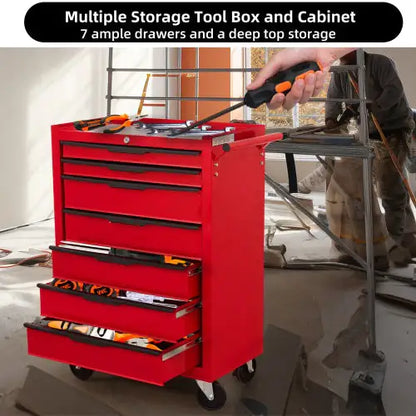 7-Drawer Rolling Tool Chest Cabinet