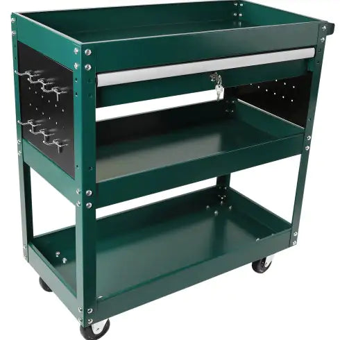 3 Tier Rolling Tool Cart, Heavy Duty Utility Cart Tool Organizer