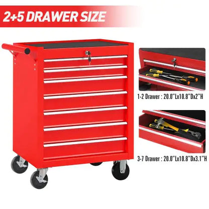 Rolling Tool Chest With 7-Drawer Tool Box